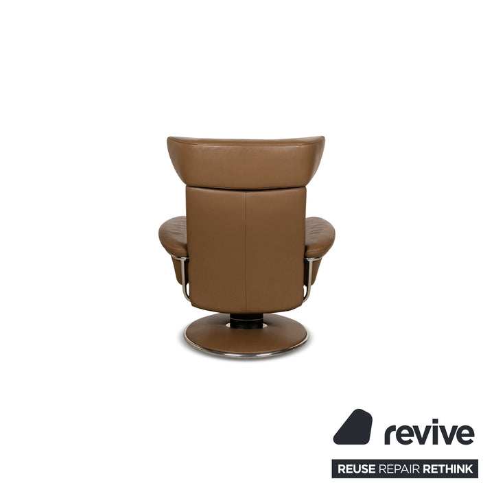 Stressless Jazz M Leather Armchair Brown incl. Stool manual function