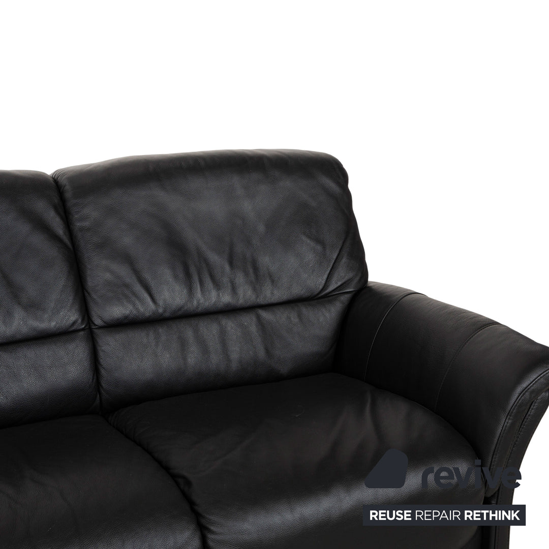 Stressless Leder Dreisitzer Schwarz Sofa Couch