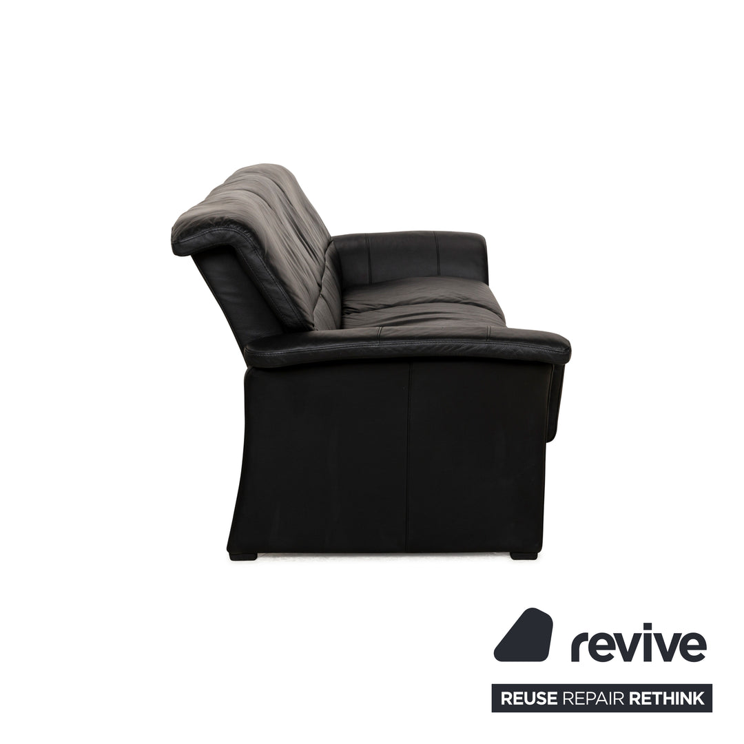 Canapé trois places en cuir noir Stressless