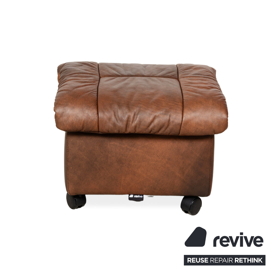 Stressless Leder Hocker Braun