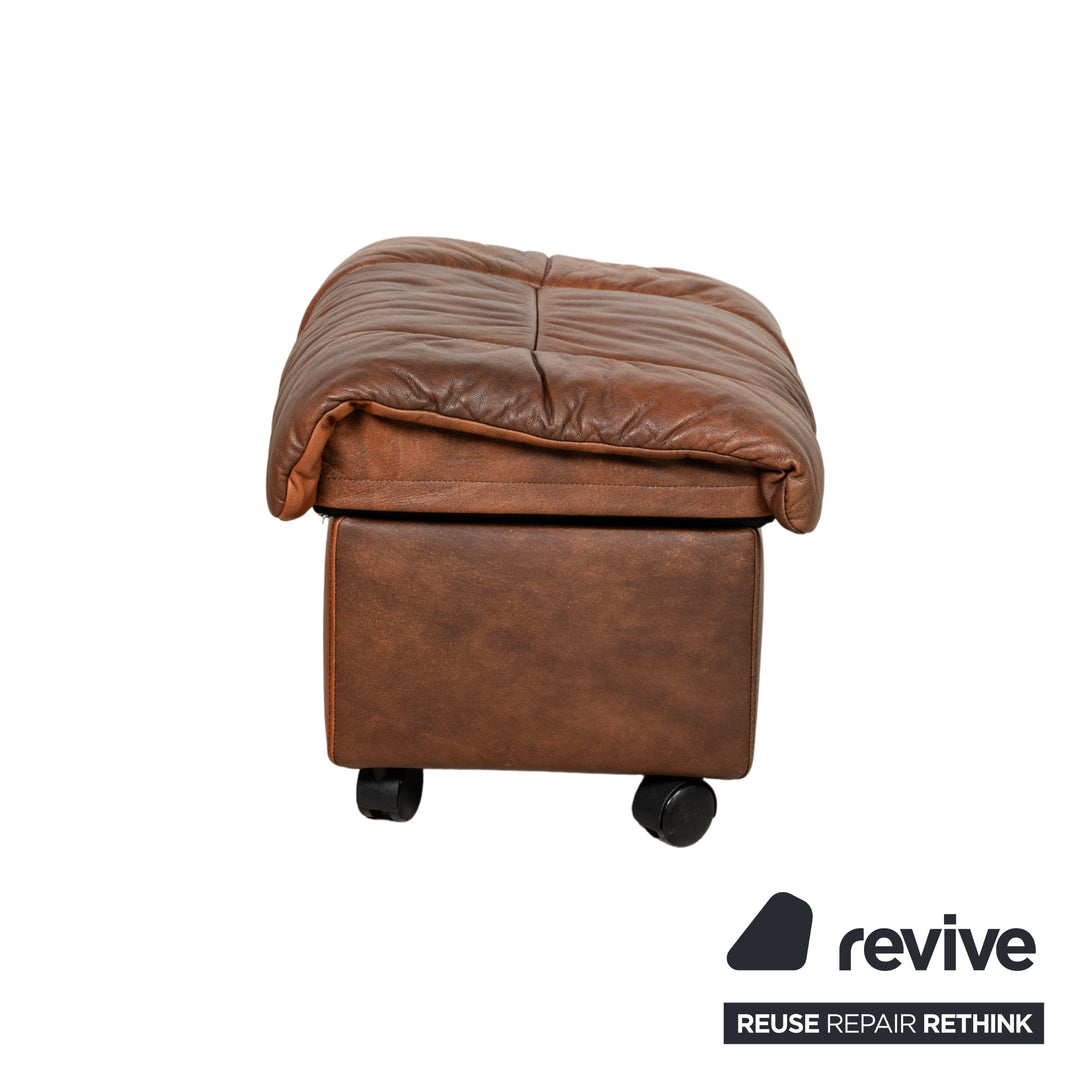 Stressless Leder Hocker Braun