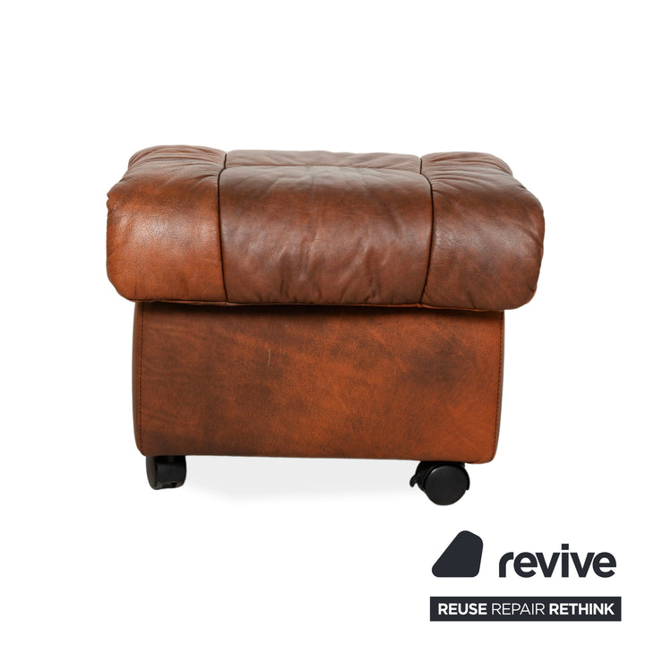 Stressless Leder Hocker Braun
