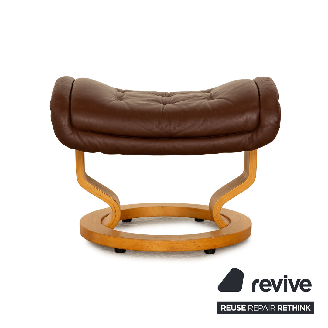 Stressless Leder Hocker Braun