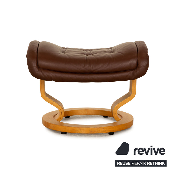 Stressless Leder Hocker Braun