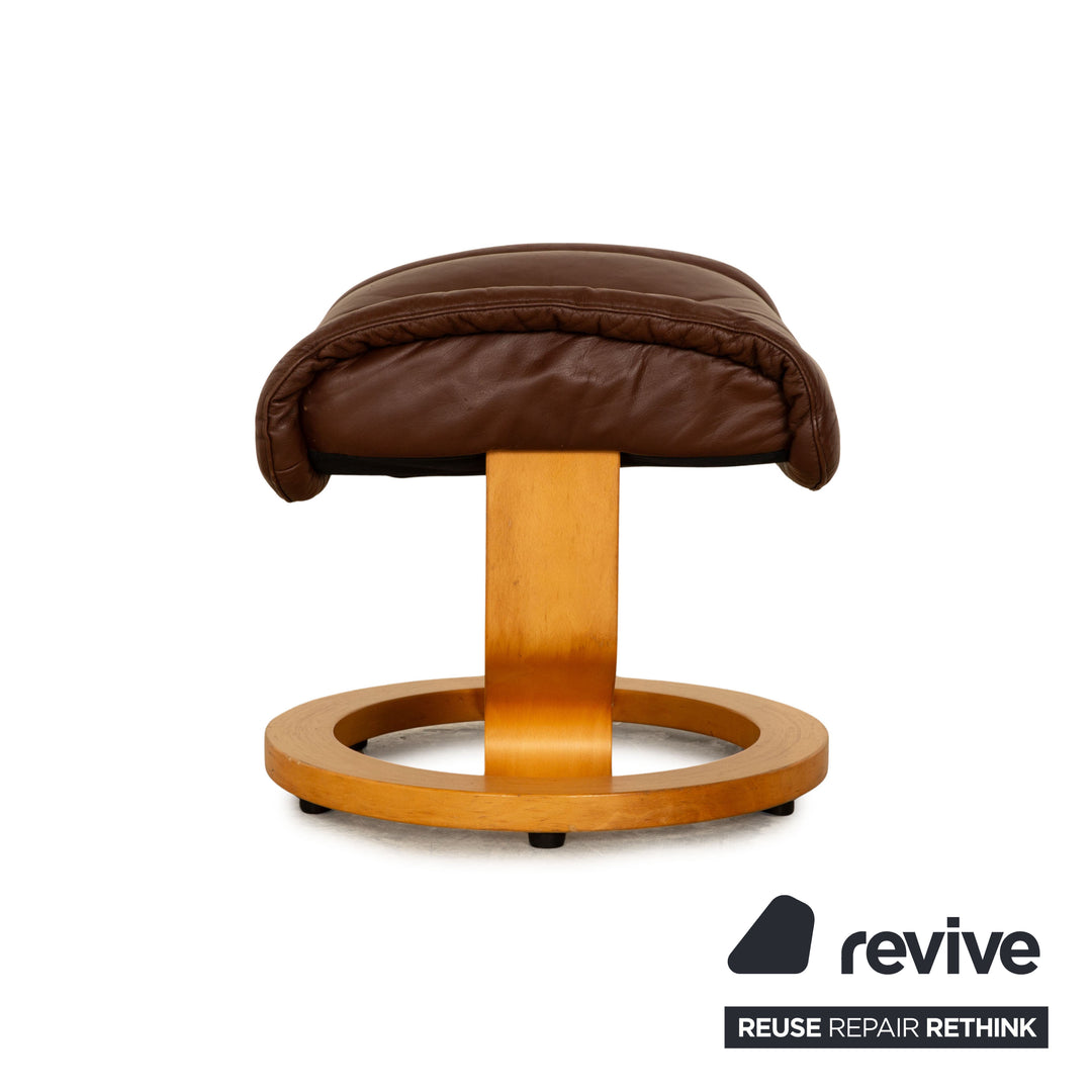 Stressless Leder Hocker Braun