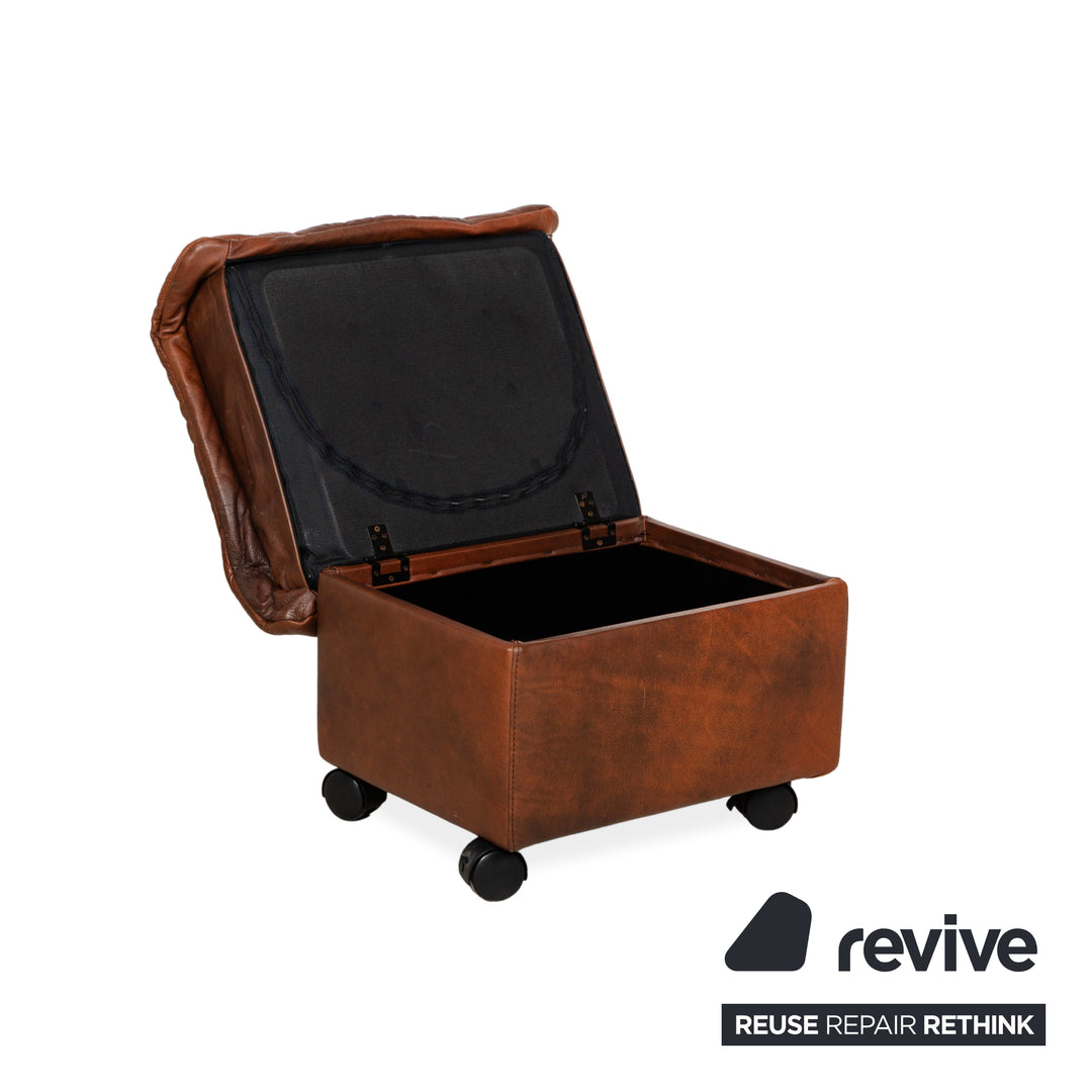 Tabouret en cuir Stressless marron