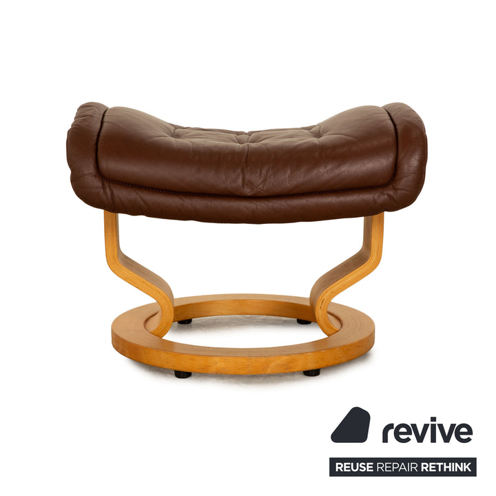 Stressless Leder Hocker Braun