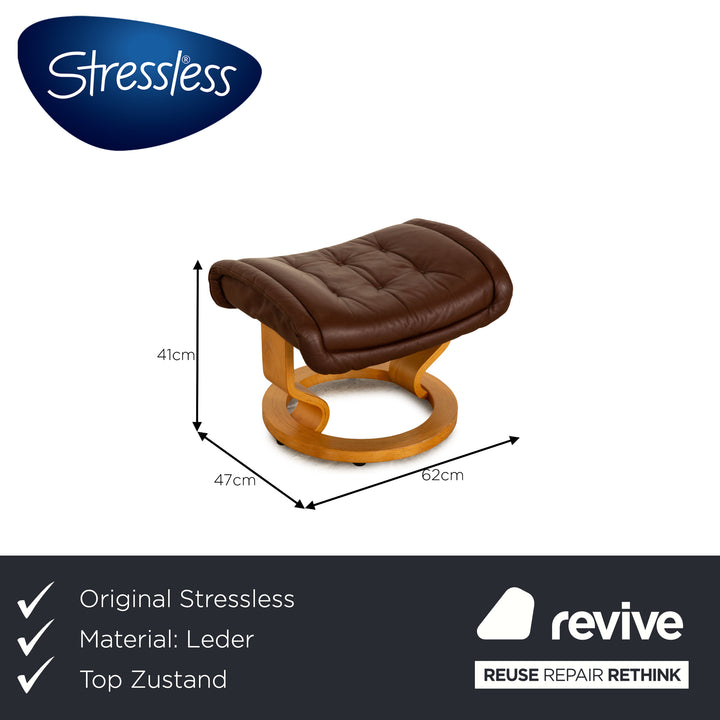 Stressless Leder Hocker Braun