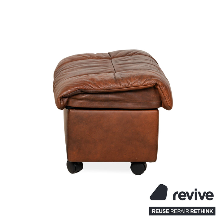 Tabouret en cuir Stressless marron