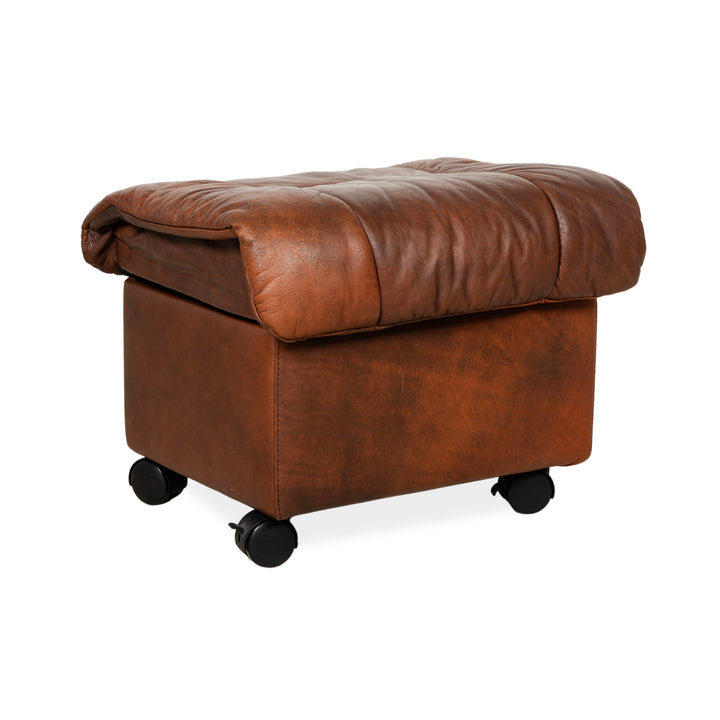 Tabouret en cuir Stressless marron