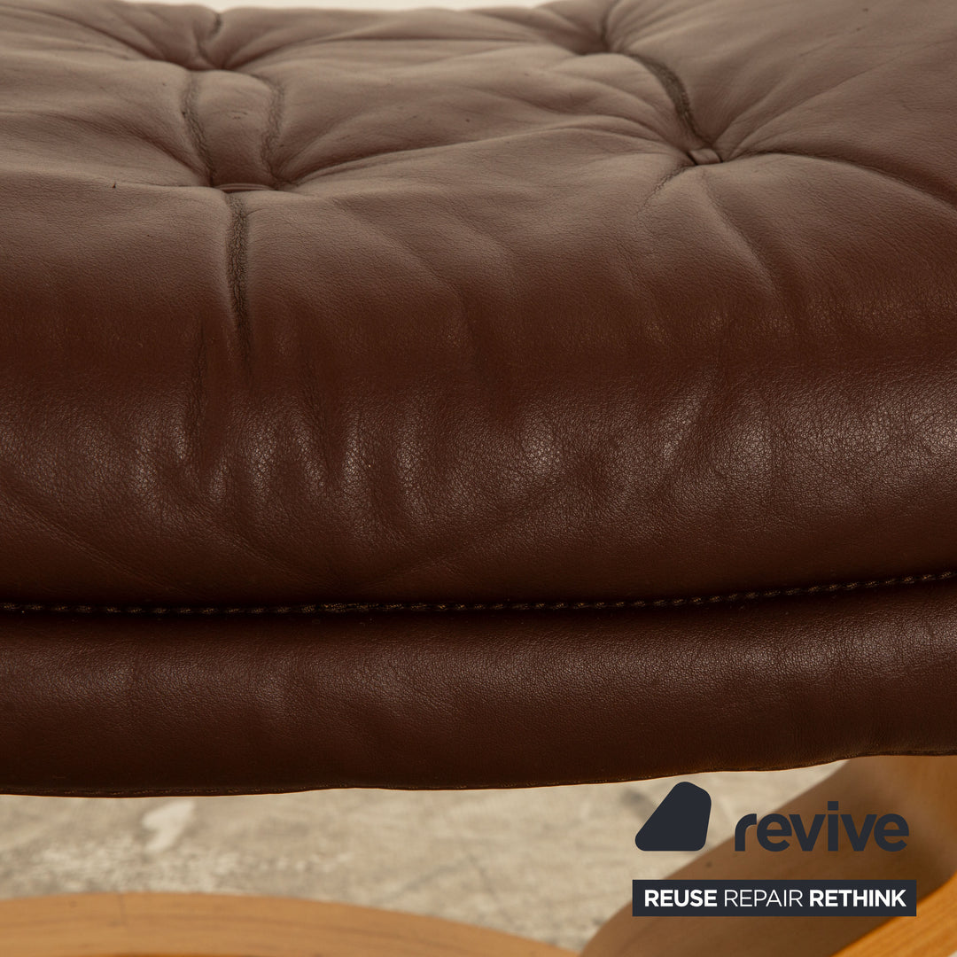 Stressless Leder Hocker Braun