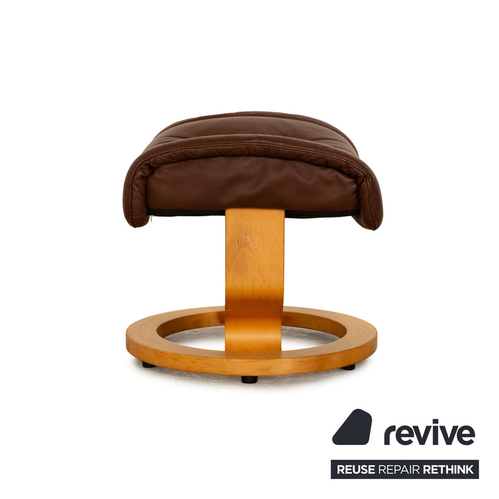 Stressless Leder Hocker Braun