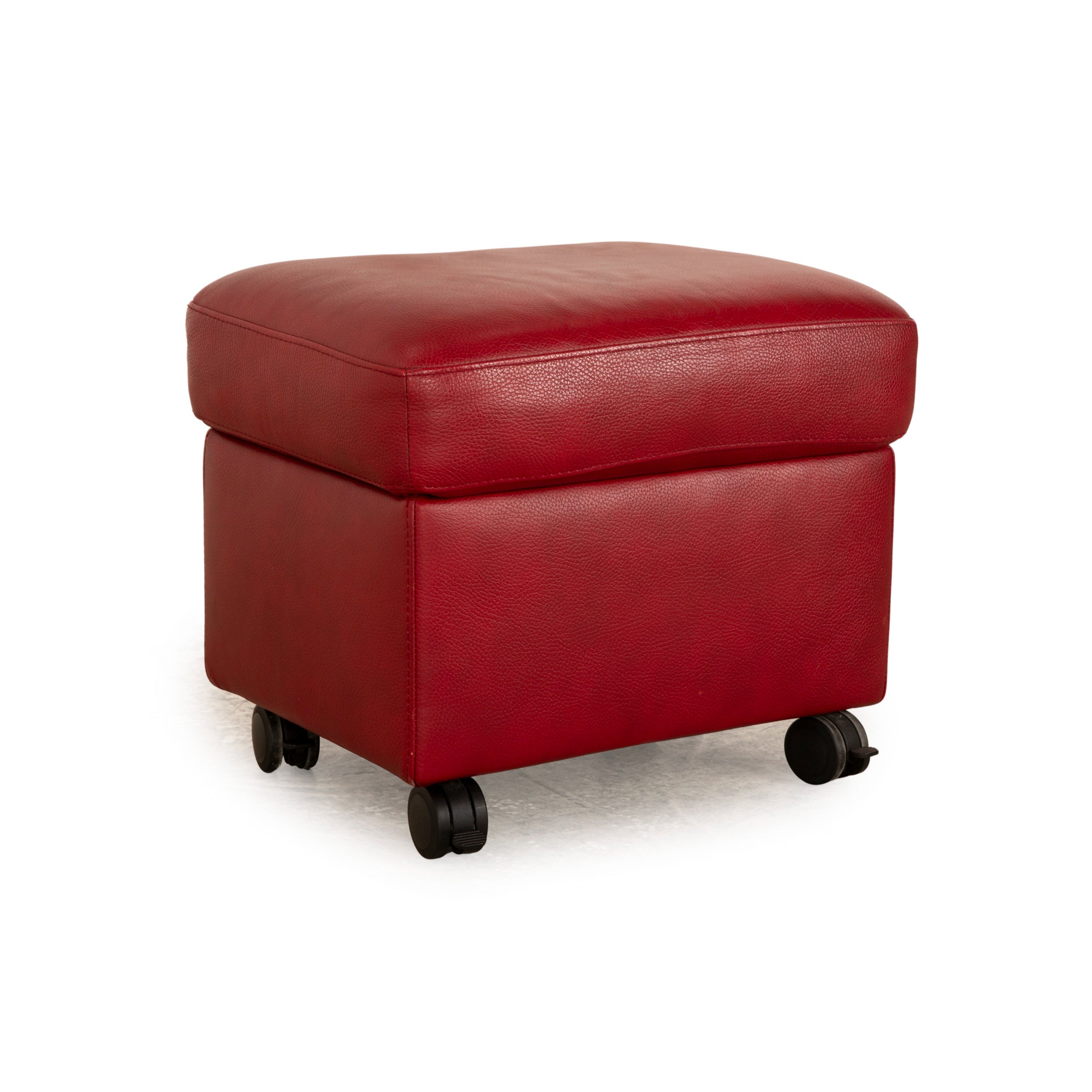 Stressless Hocker Rot Leder - 2. Hand - Revive.de