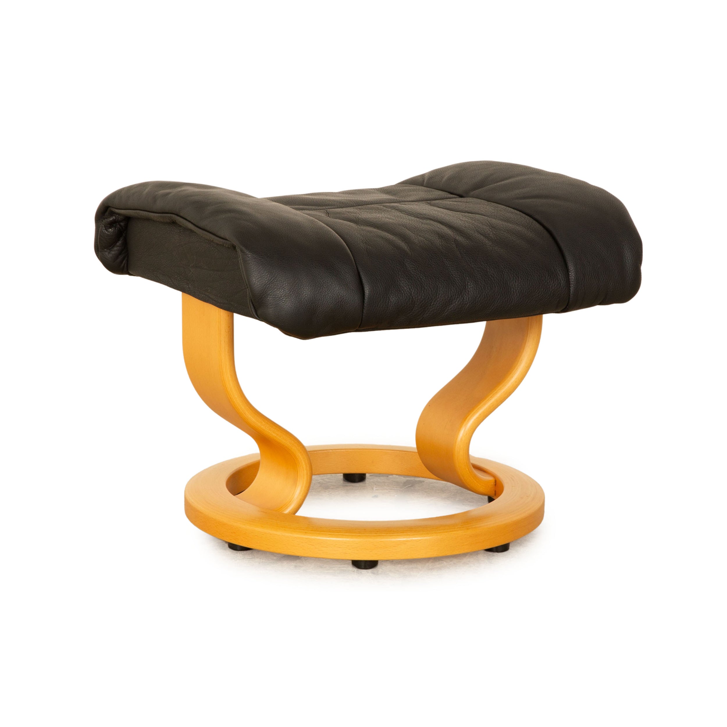 Tabouret en cuir Stressless noir