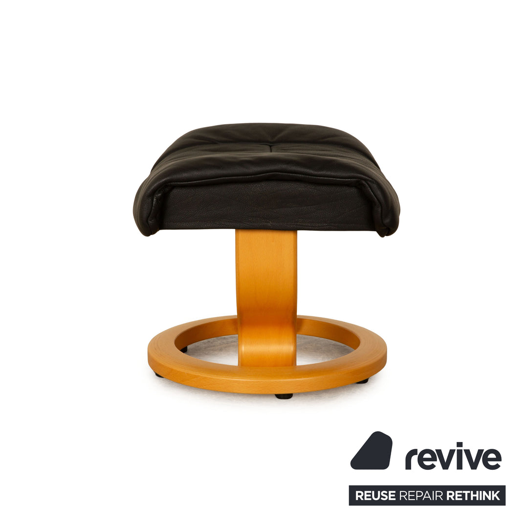 Stressless Leather Stool Black