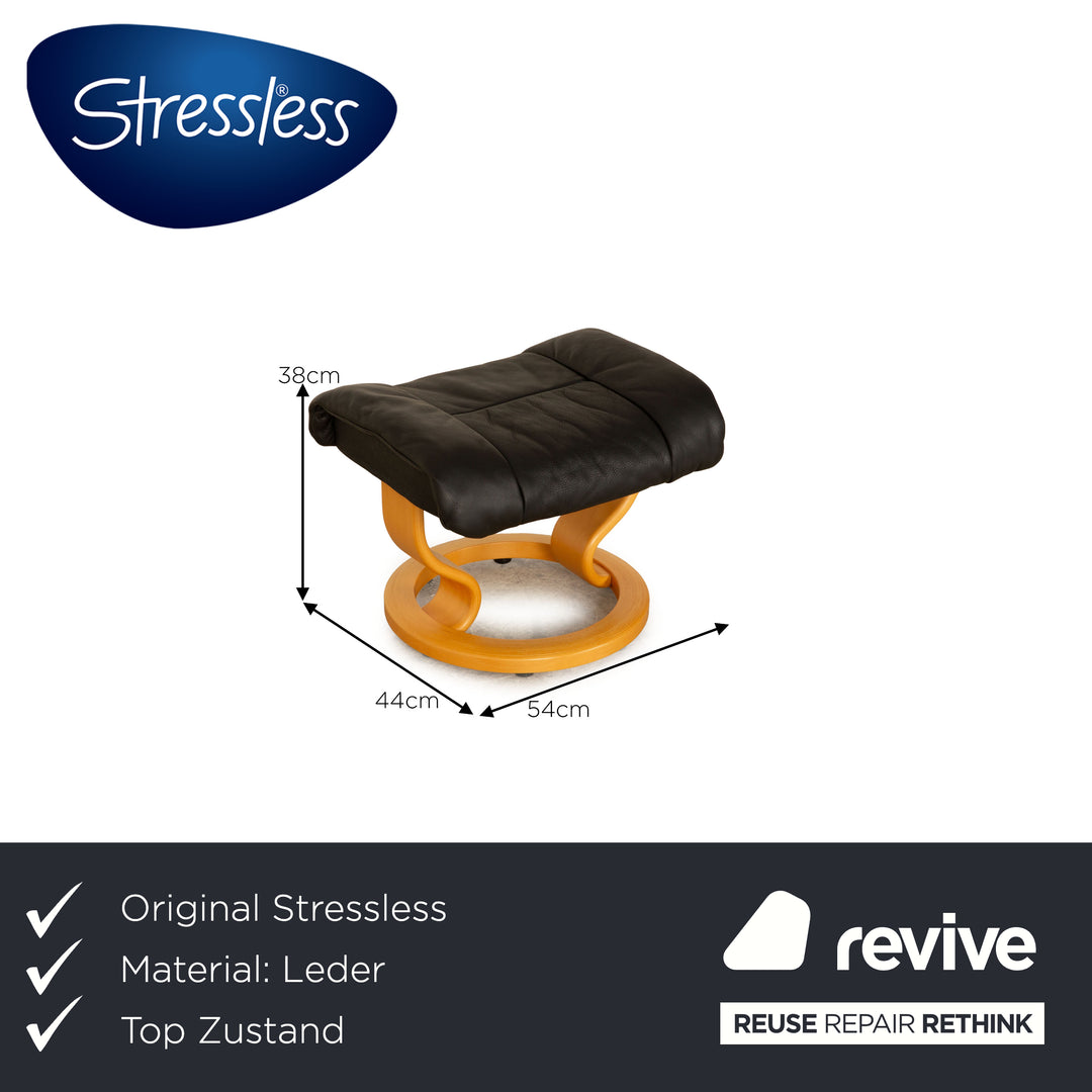 Stressless Leather Stool Black