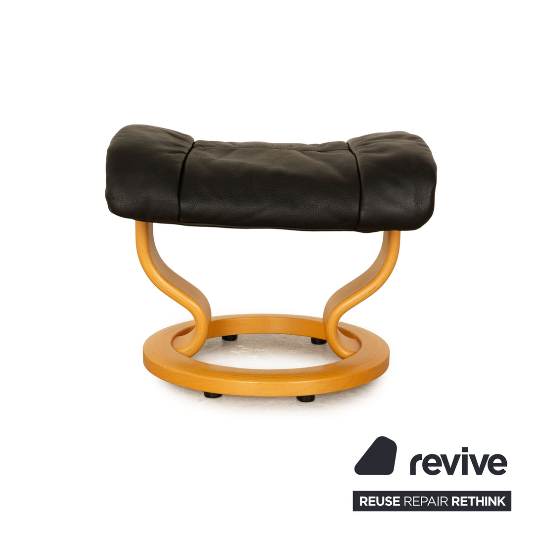 Stressless Leather Stool Black