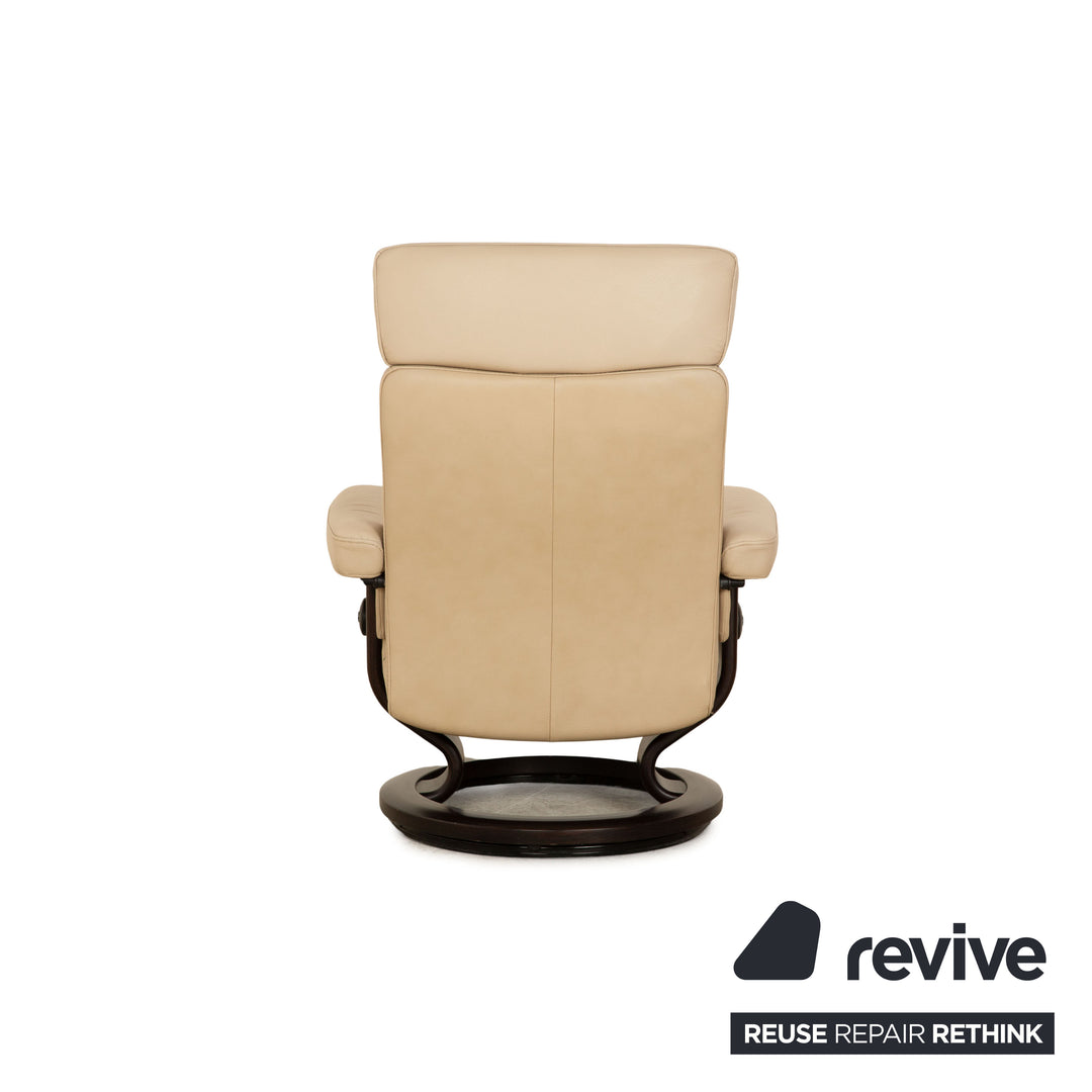Stressless Leder Sessel Beige manuelle Funktion