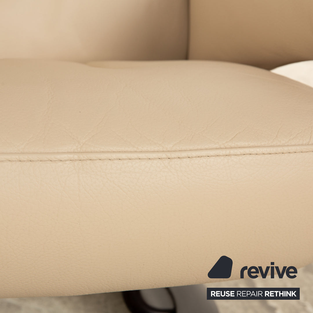 Stressless Leder Sessel Beige manuelle Funktion