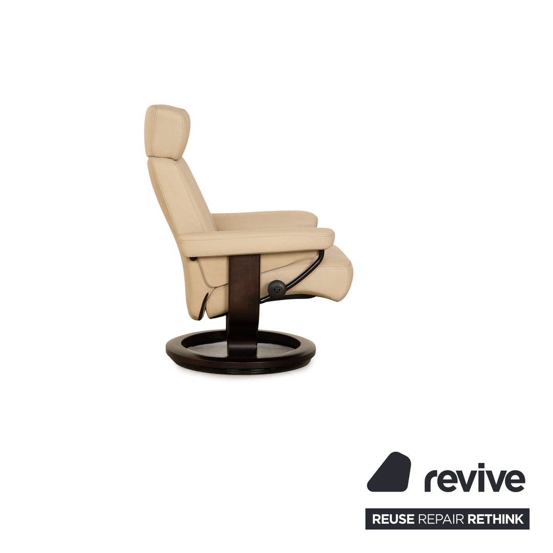 Stressless Leder Sessel Beige manuelle Funktion