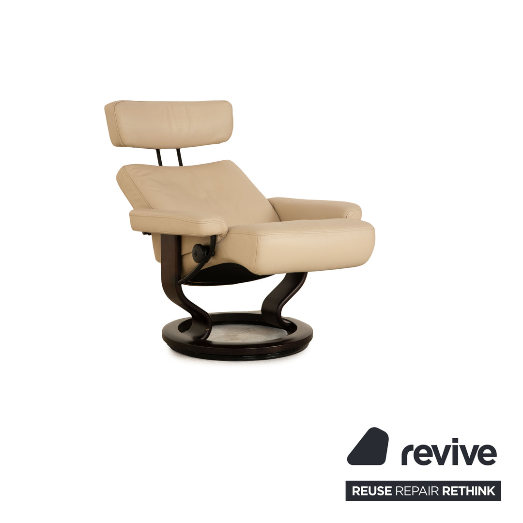 Stressless Leder Sessel Beige manuelle Funktion