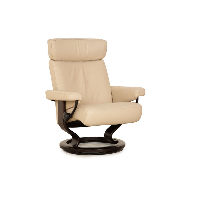 Stressless Leder Sessel Beige manuelle Funktion