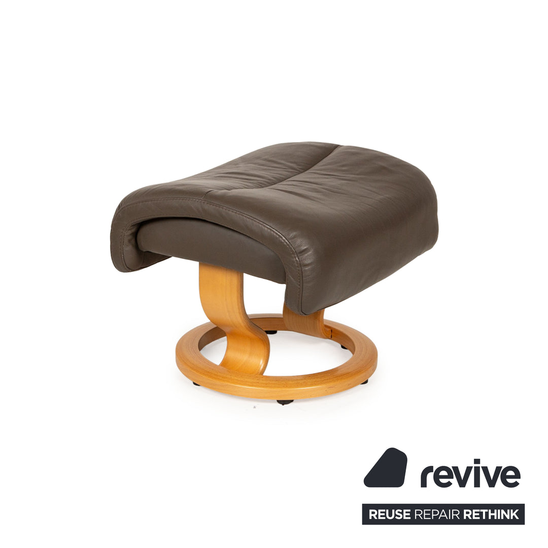 Stressless Leder Sessel Braun manuelle Funktion inkl. Hocker