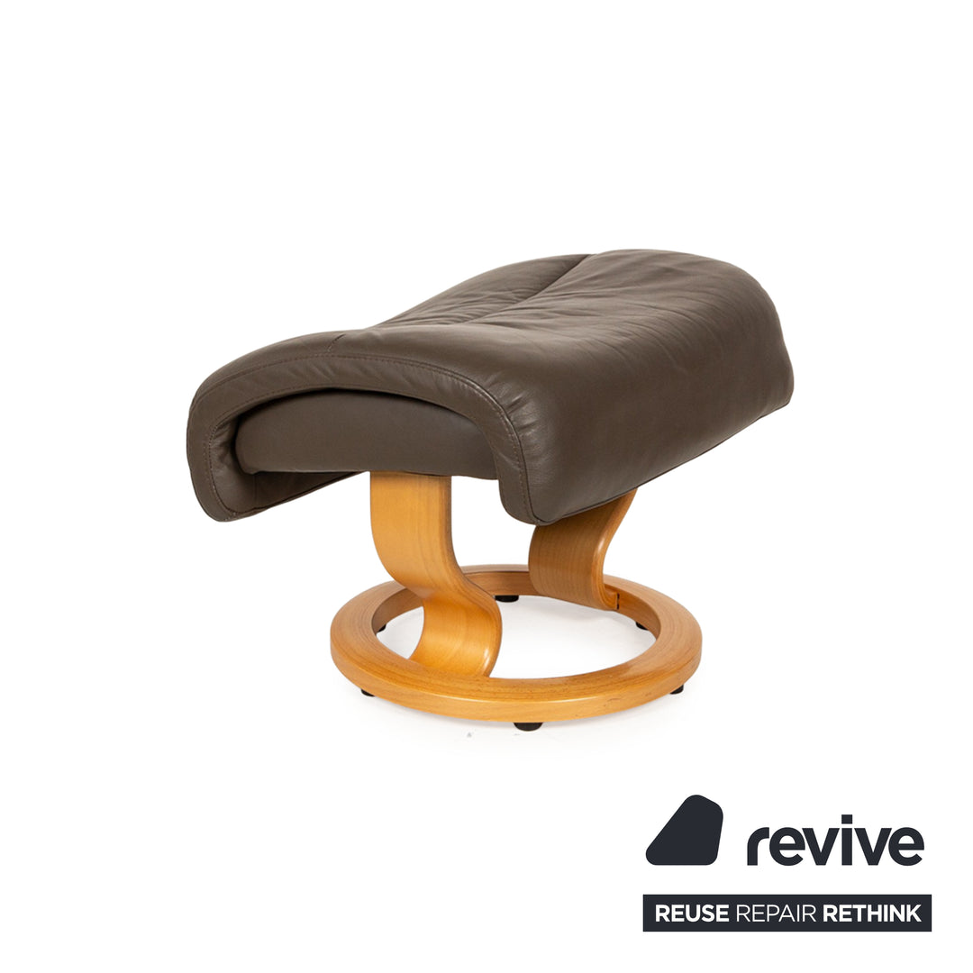 Stressless Leder Sessel Braun manuelle Funktion inkl. Hocker