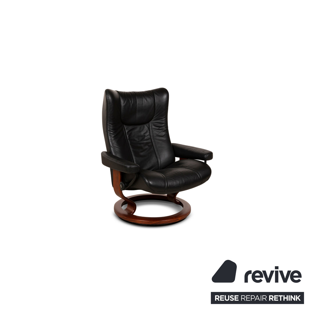 Fauteuil en cuir Stressless Noir fonction manuelle