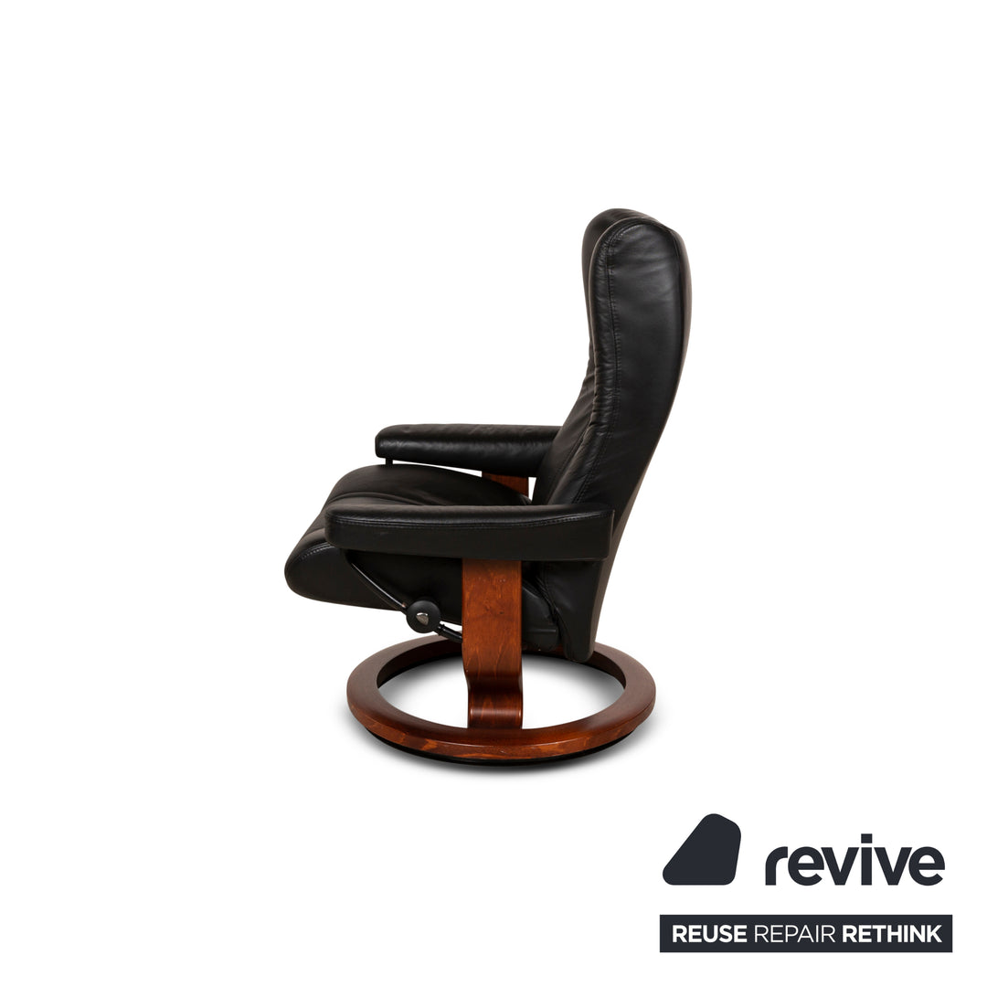 Fauteuil en cuir Stressless Noir fonction manuelle