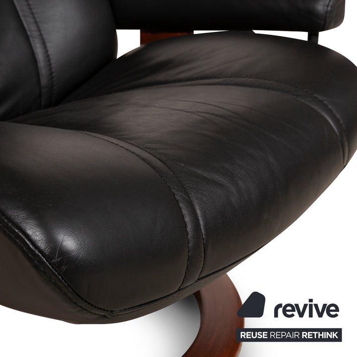 Fauteuil en cuir Stressless Noir fonction manuelle