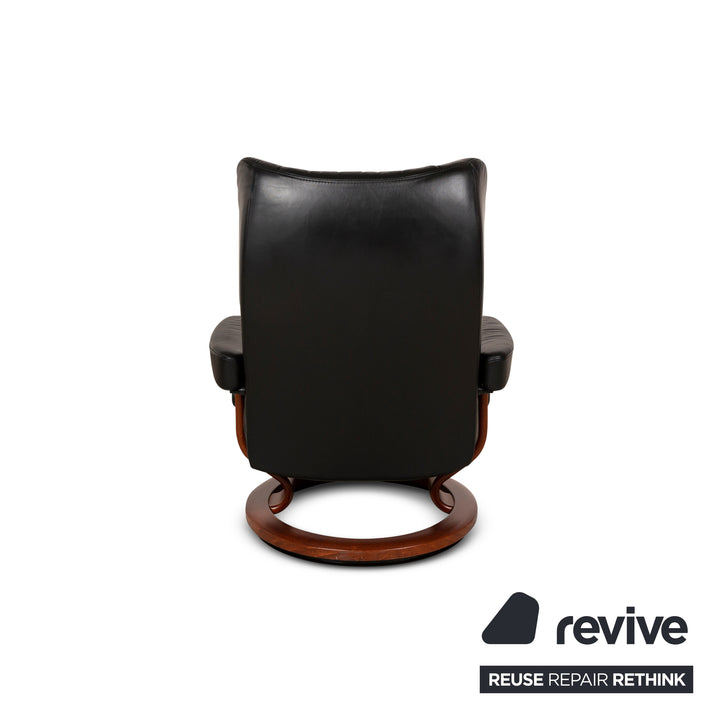 Fauteuil en cuir Stressless Noir fonction manuelle