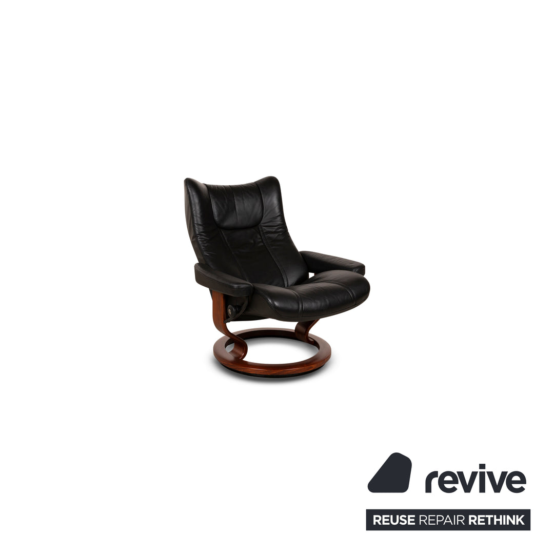 Fauteuil en cuir Stressless Noir fonction manuelle