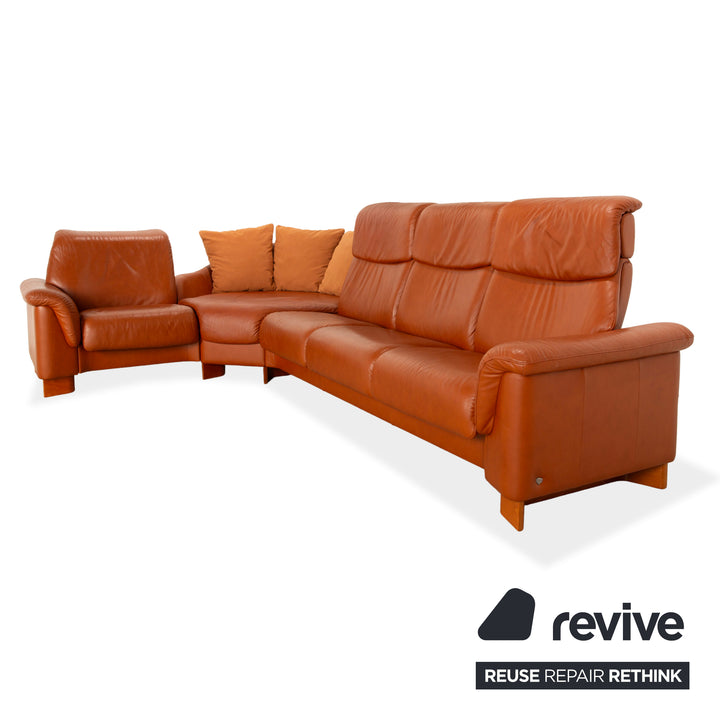Canapé d'angle en cuir Stressless Legend, marron