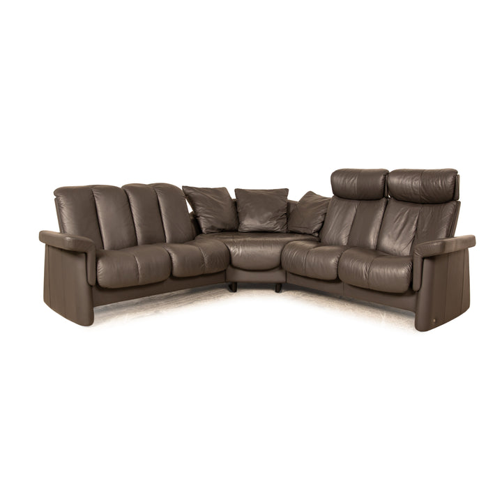 Stressless Legend Leather Corner Sofa Black Manual Function Sofa Couch