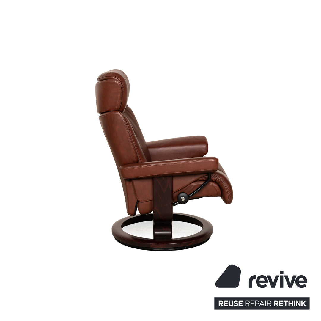 Stressless Magic Leather Armchair Brown incl. Stool