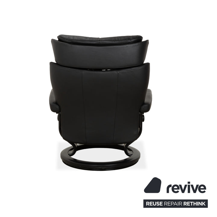 Fauteuil inclinable Stressless Magic en cuir noir à commande manuelle