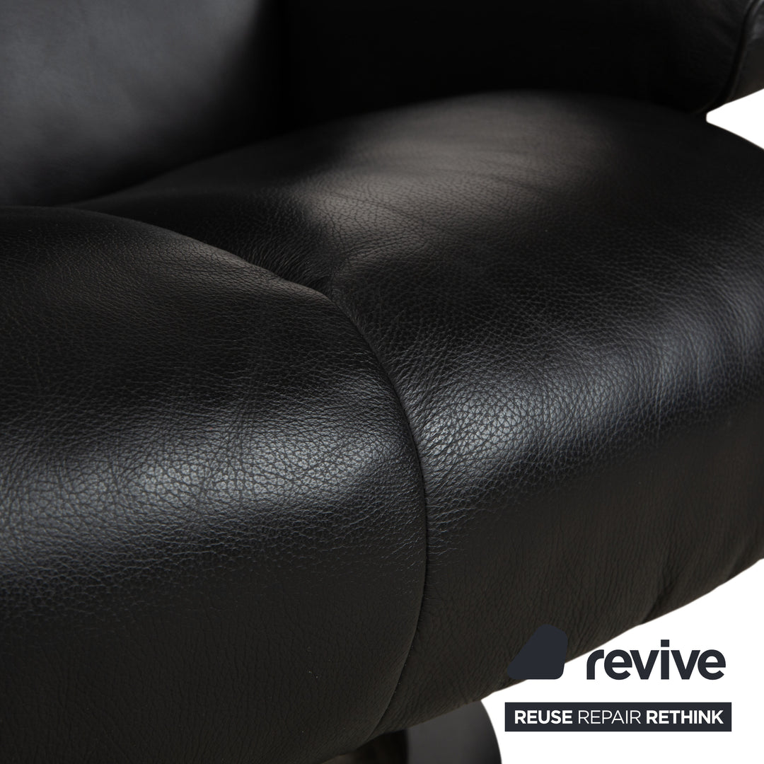 Fauteuil inclinable Stressless Magic en cuir noir à commande manuelle