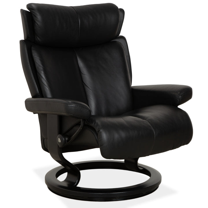 Stressless Magic Leather Recliner Black Manual Function