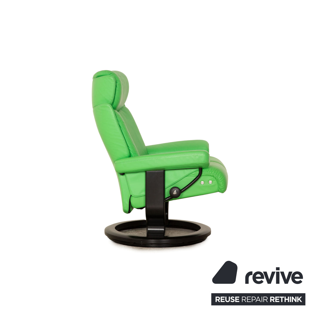 Stressless Magic Power Leder Sessel Grün manuelle Funktion