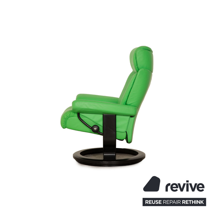 Stressless Magic Power Leder Sessel Grün manuelle Funktion