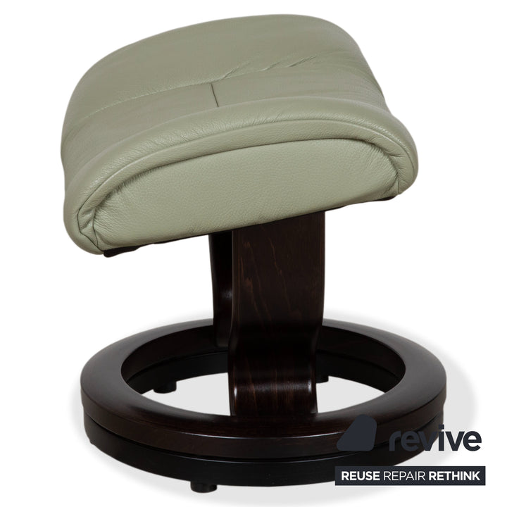 Stressless Mayfair Leder 2x Sessel Grün Salbei inkl. Hocker Relaxfunktion