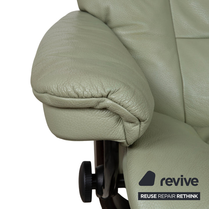 Stressless Mayfair Leder 2x Sessel Grün Salbei inkl. Hocker Relaxfunktion