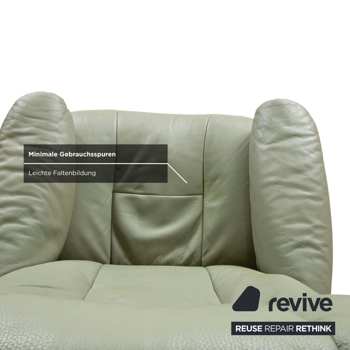Stressless Mayfair Leder 2x Sessel Grün Salbei inkl. Hocker Relaxfunktion