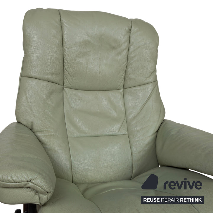Stressless Mayfair Leder 2x Sessel Grün Salbei inkl. Hocker Relaxfunktion