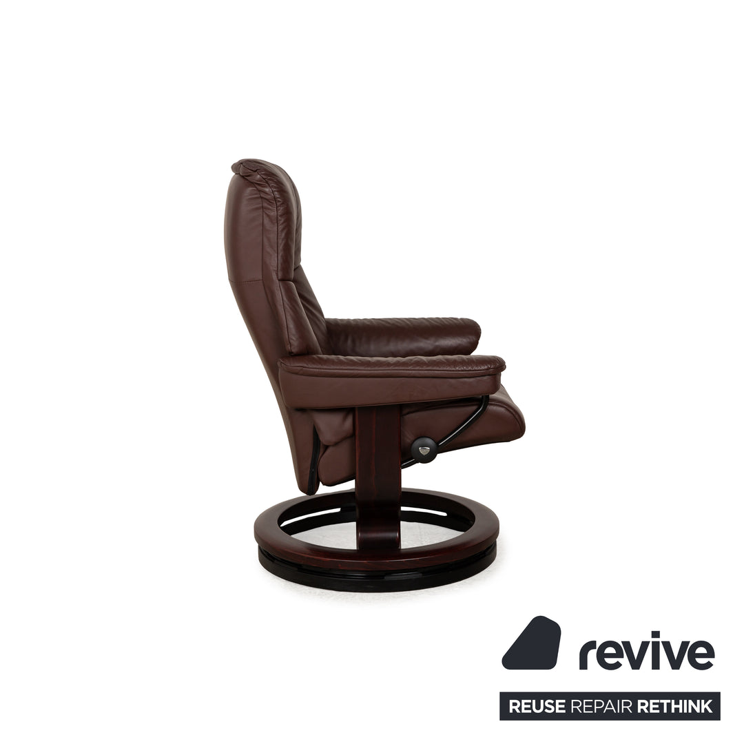 Stressless Mayfair Leather Armchair Brown incl. Stool manual function Relax function