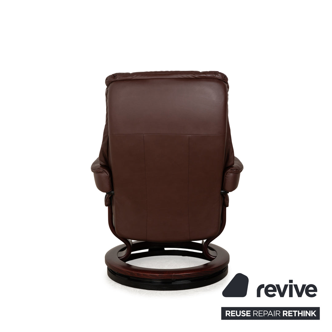 Stressless Mayfair Leather Armchair Brown incl. Stool manual function Relax function