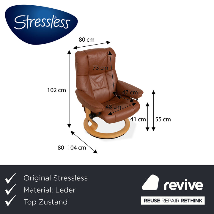 Stressless Mayfair Leder Sessel Braun inkl. Hocker manuelle Funktion Relaxfunktion