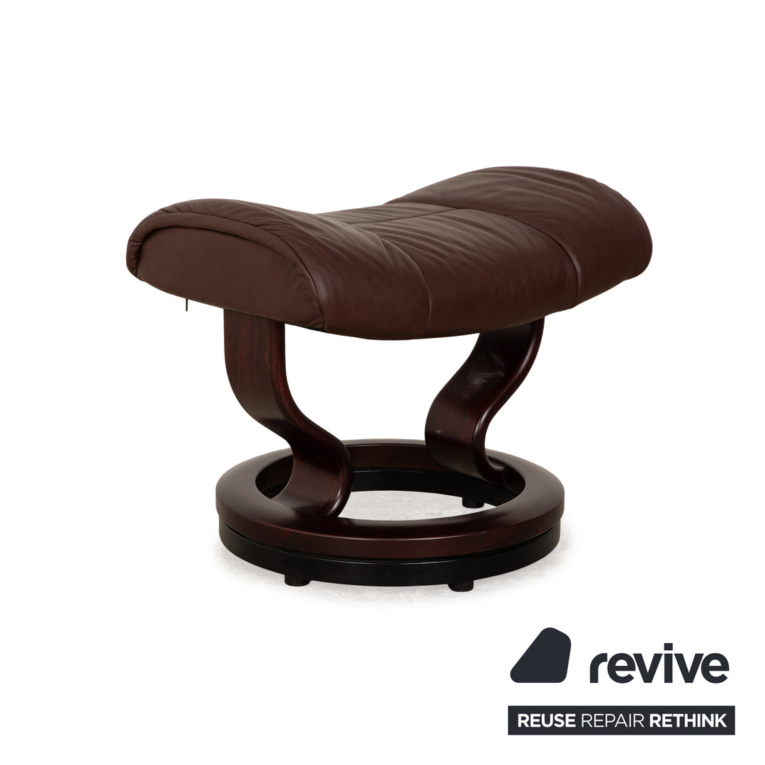 Stressless Mayfair Leather Armchair Brown incl. Stool manual function Relax function