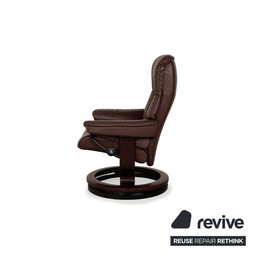 Stressless Mayfair Leather Armchair Brown incl. Stool manual function Relax function